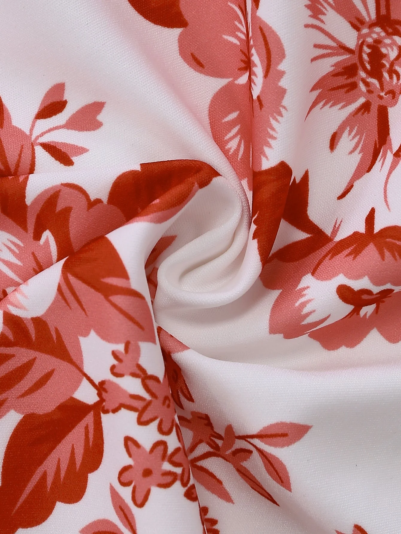 1960s Floral Print Halter Sleeveless Backless Swing Dress - Image 4