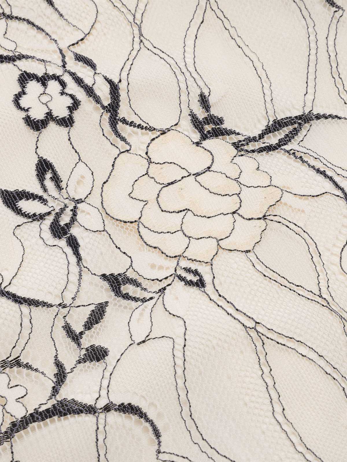 1960s Floral Sheer Lace Pencil Dress - Image 3
