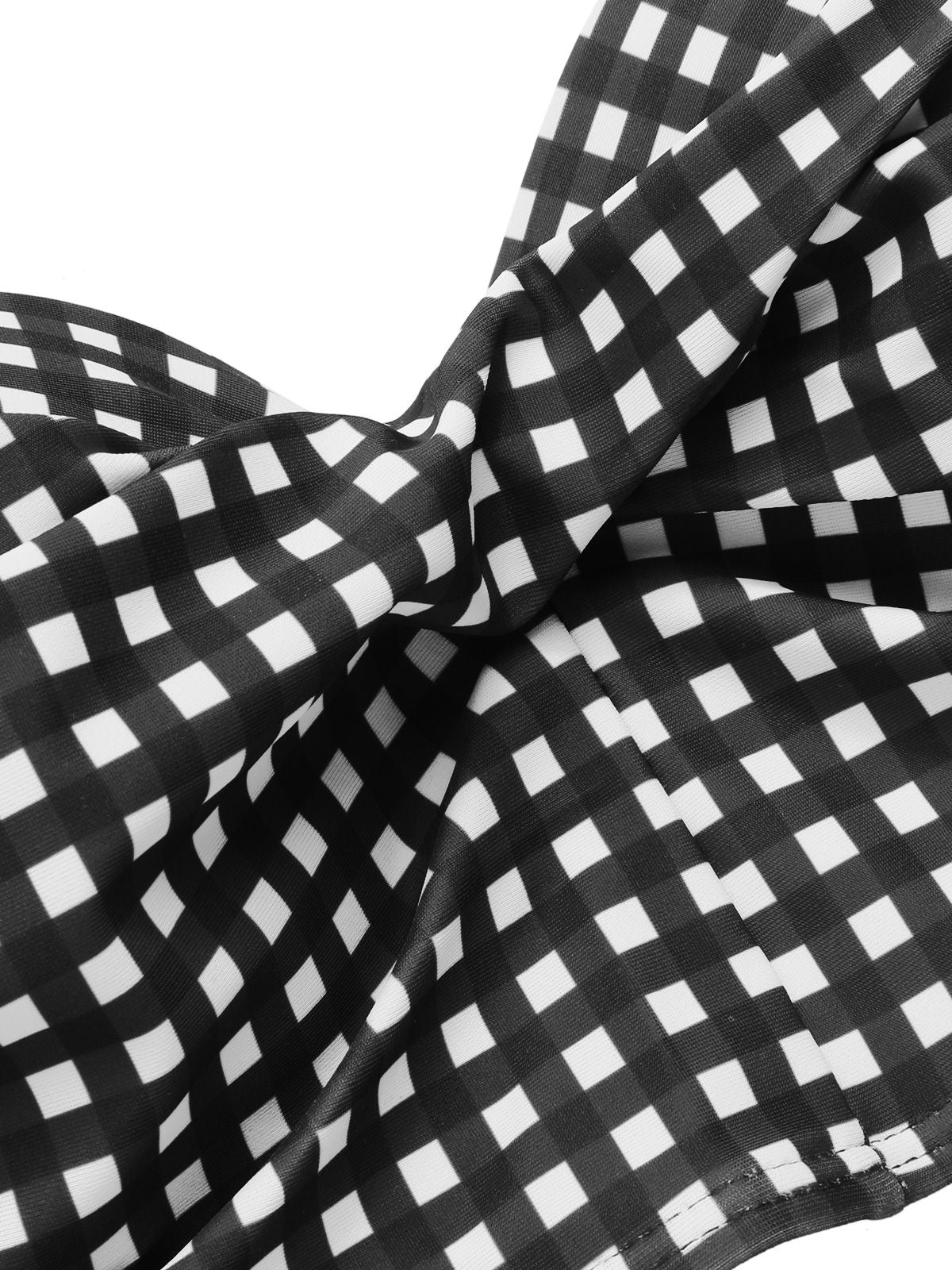 1950s Gingham Plaid Suspender Swimsuit - Image 16