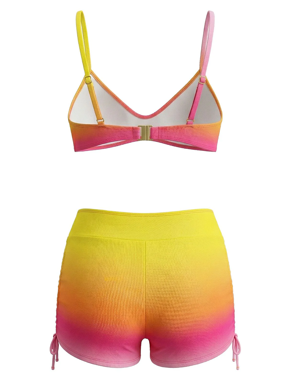 1960s Gradient Lace-Up Trunks Bikini Set - Image 6