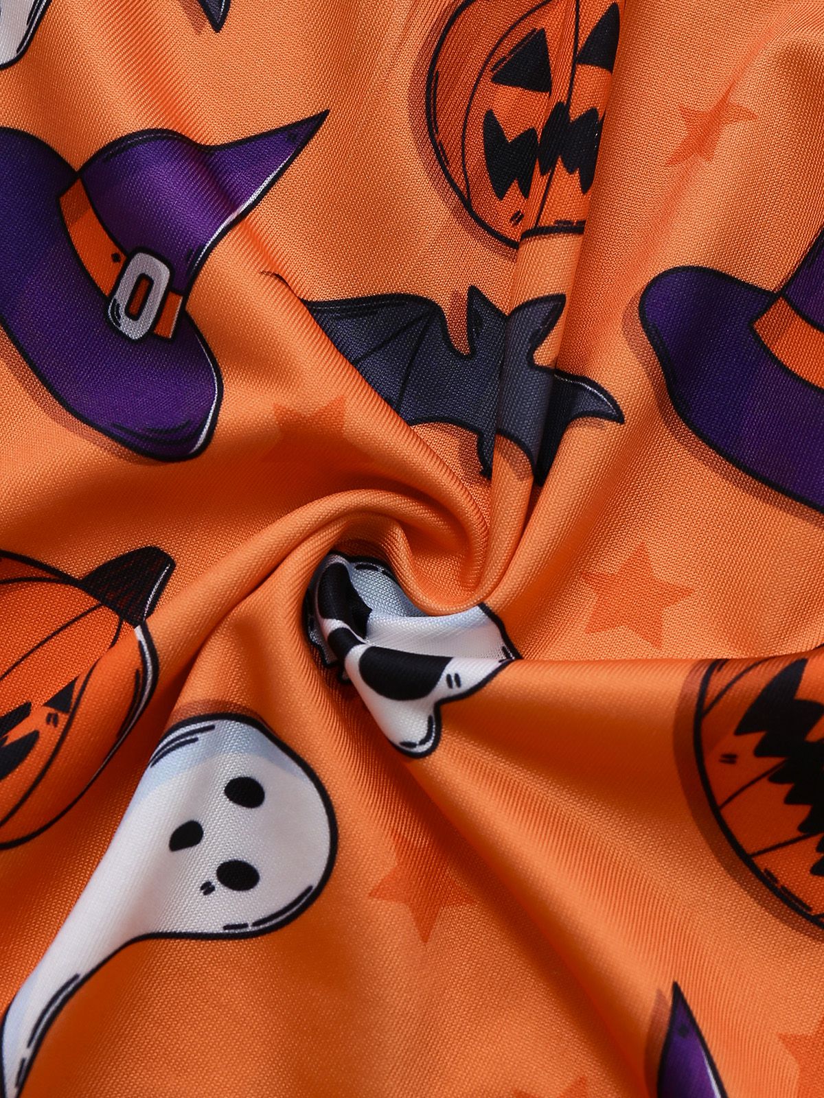 1960s Halloween Print Lace Patchwork Sleepwear - Image 4