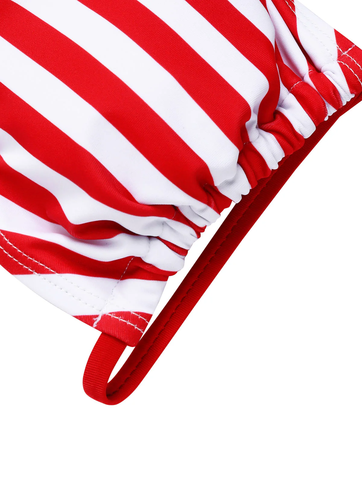 1960s Halter Contrast Stripes Stars Bikini - Image 5