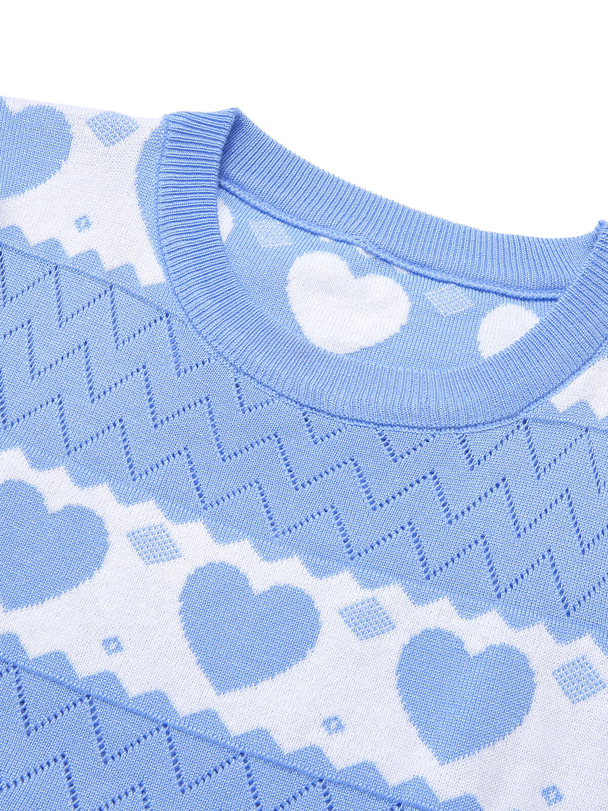 1960s Heart Short Sleeved Knitted Dress - Image 6