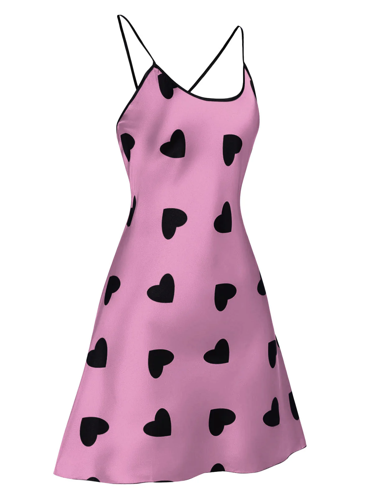 1960s Heart Spaghetti Straps Nightgown - Image 2