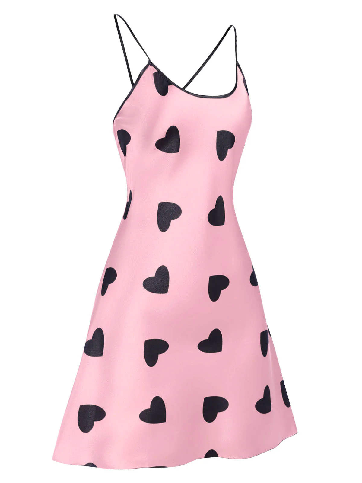 1960s Heart Spaghetti Straps Nightgown - Image 7