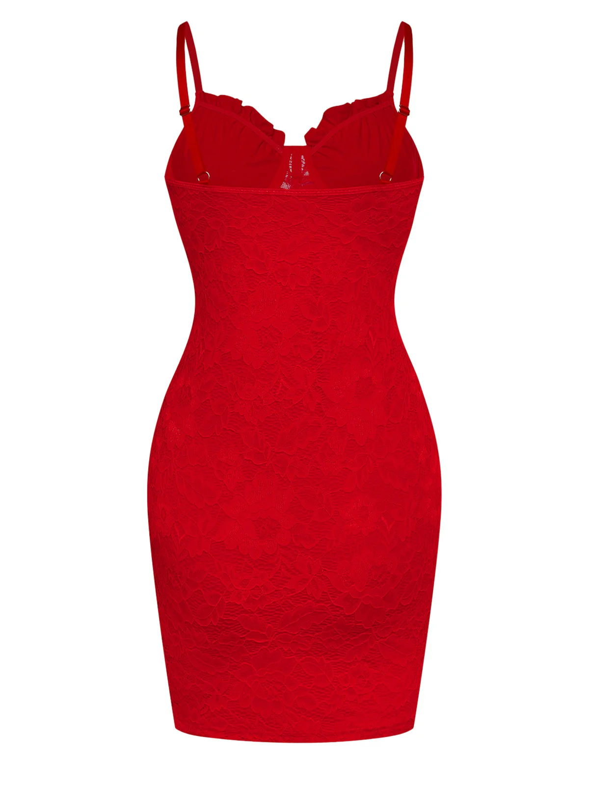 1960s Lace Suspender Corset Bodycon Dress - Image 6