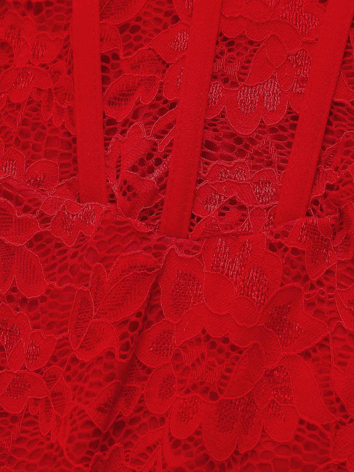 1960s Lace Suspender Corset Bodycon Dress - Image 8