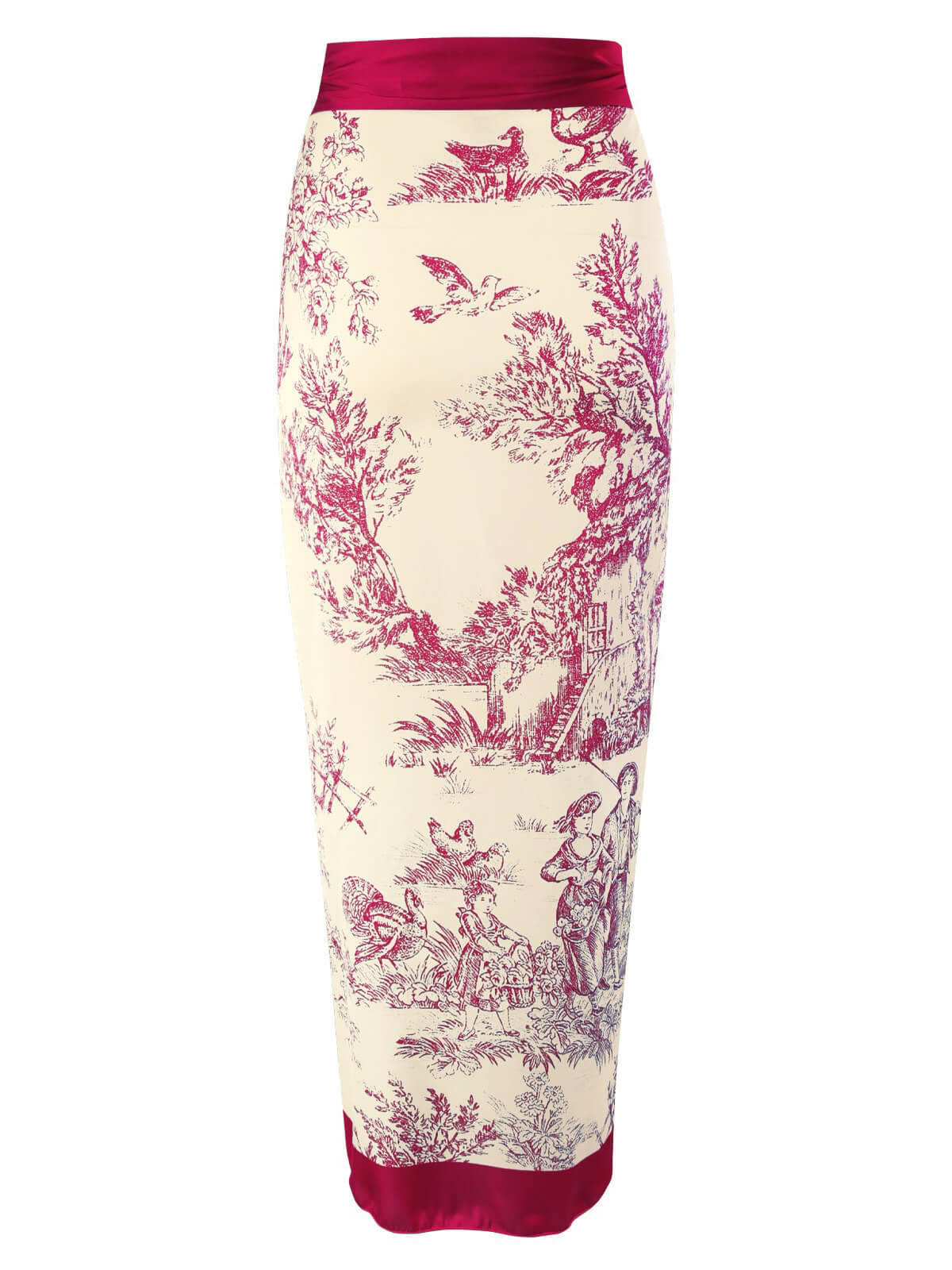 1960s Ink Floral Patchwork Tie-Up Cover-Up - Image 2