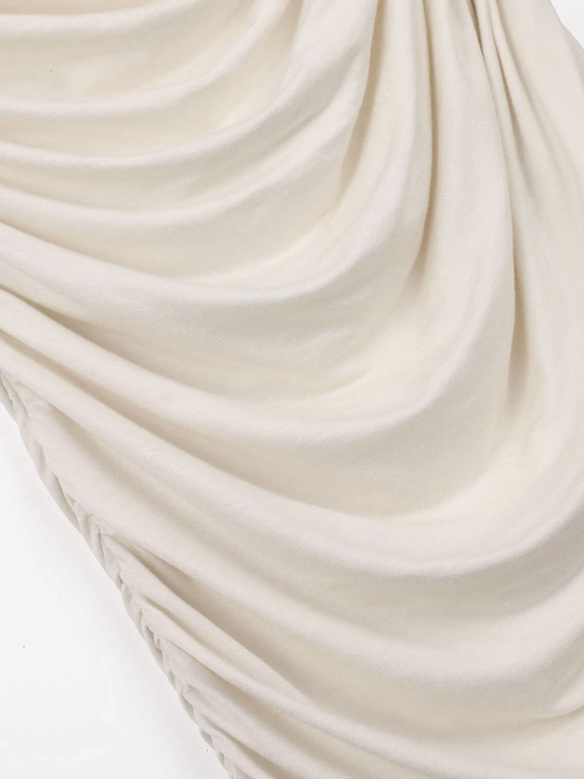 Ivory 1960s Cap Sleeve Slim Pleated Dress - Image 8