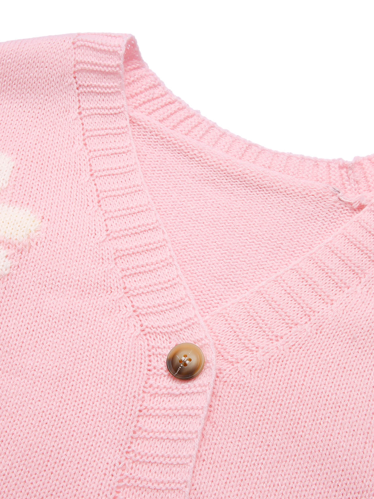 1960s Jacquard Floral Knitted Cardigan - Image 6