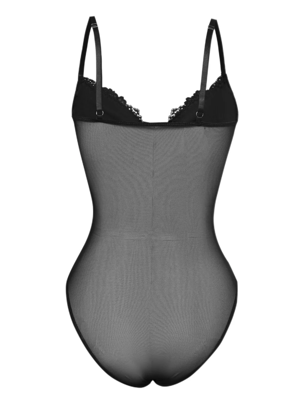 1960s Lace Spaghetti Straps Corset Bodysuit - Image 2
