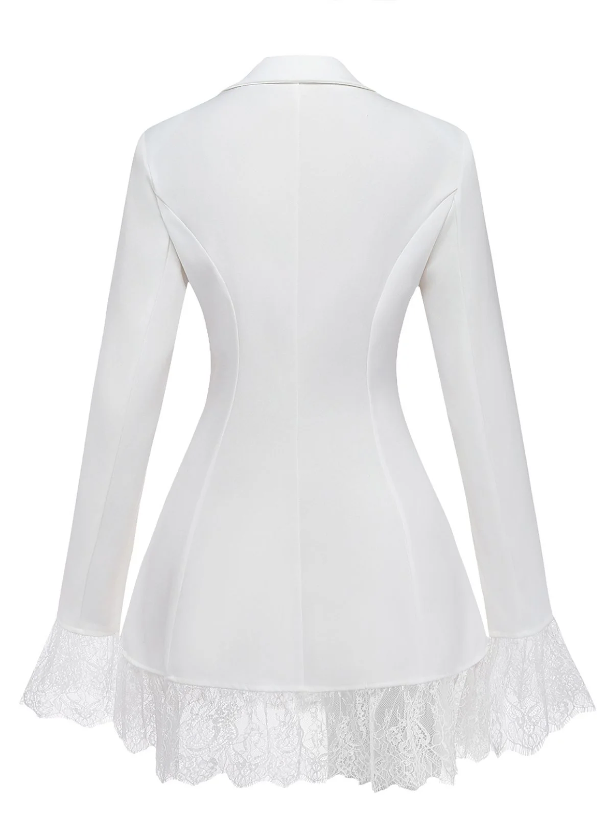 1960s Lace Trim Solid Tailored Blazer - Image 2
