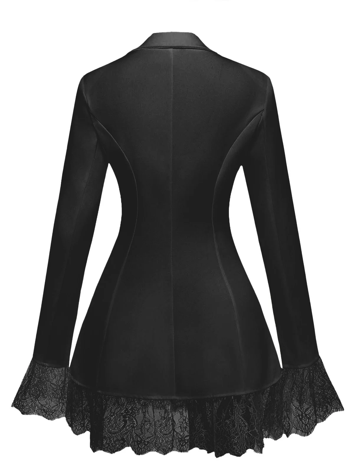1960s Lace Trim Solid Tailored Blazer - Image 7