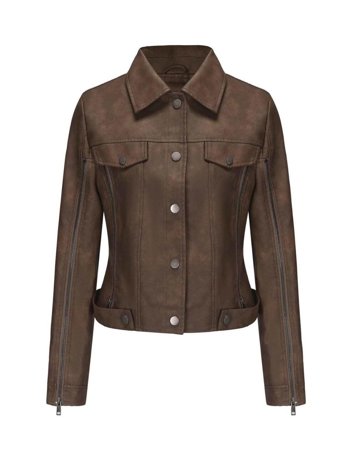 1960s Leather Multi-Zip Moto Jacket - Image 10