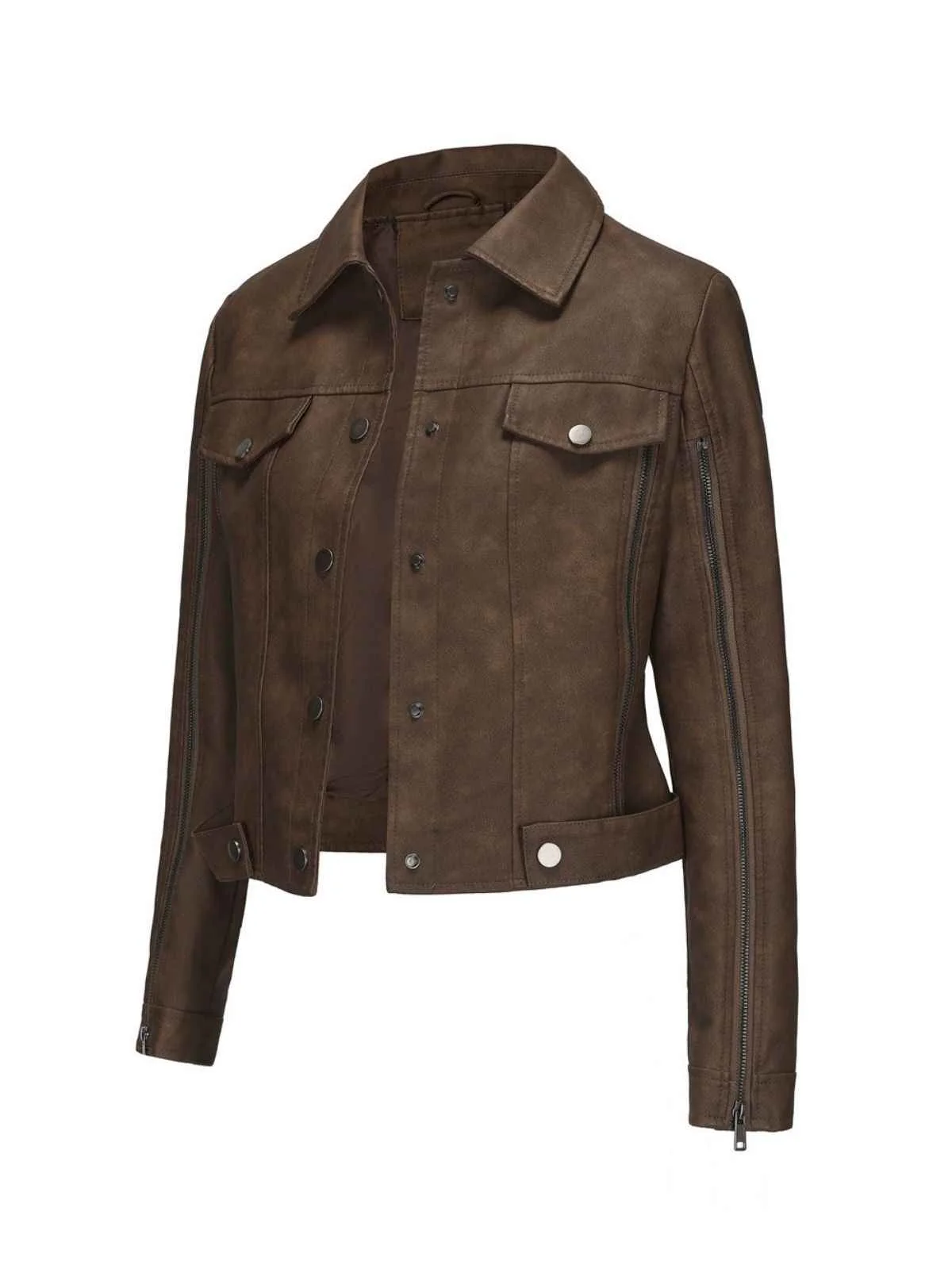 1960s Leather Multi-Zip Moto Jacket - Image 11