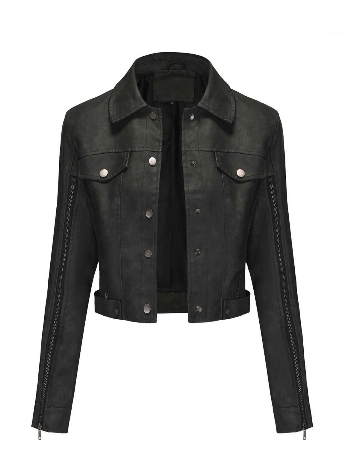 1960s Leather Multi-Zip Moto Jacket - Image 5