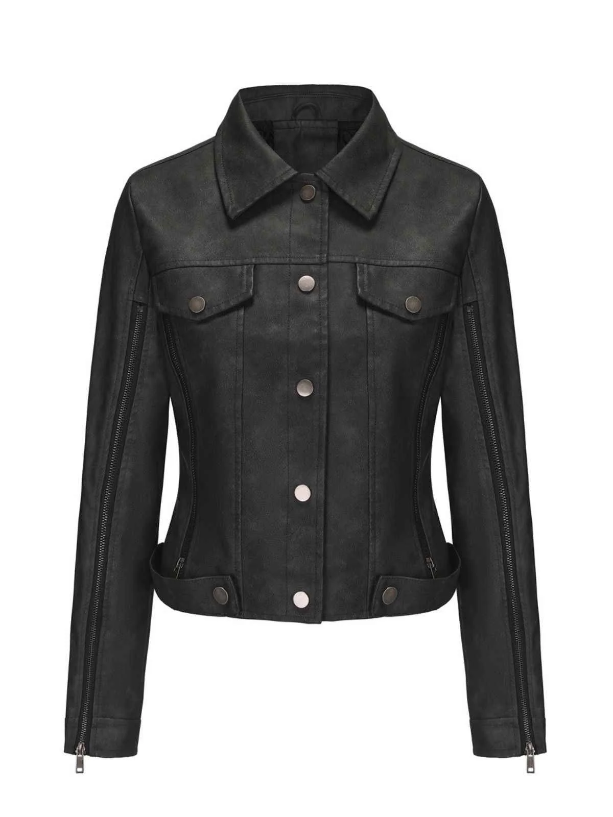 1960s Leather Multi-Zip Moto Jacket - Image 6