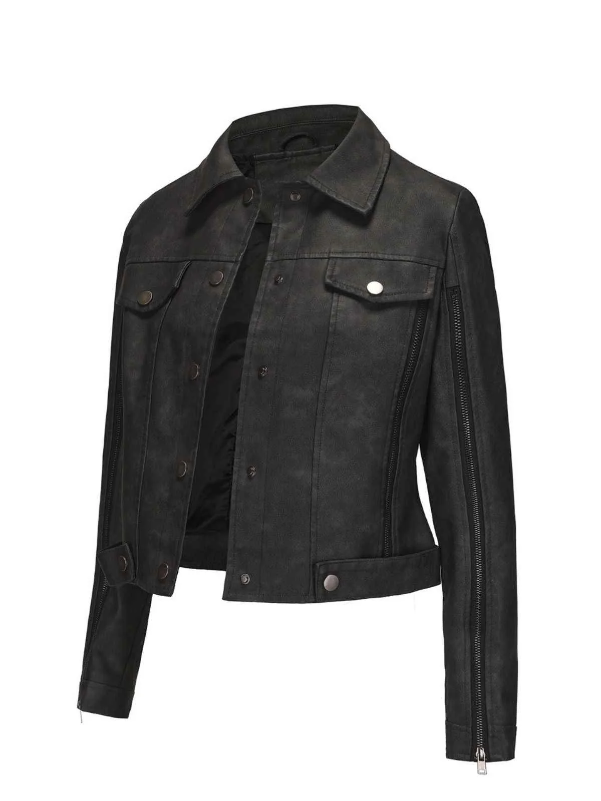 1960s Leather Multi-Zip Moto Jacket - Image 7