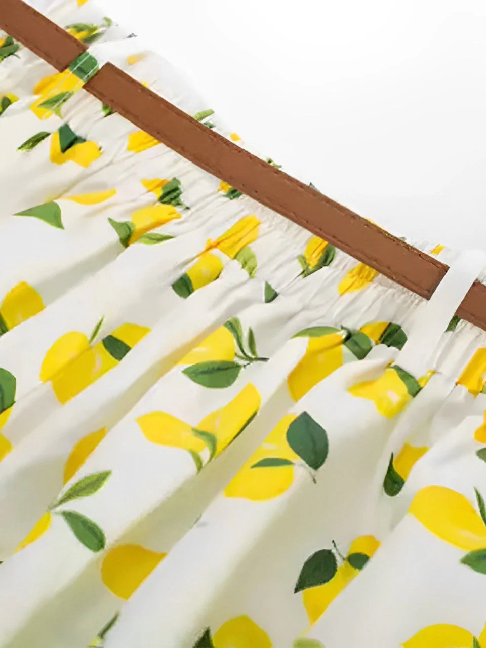 1960s Lemon Umbrella Belt Skirt - Image 2