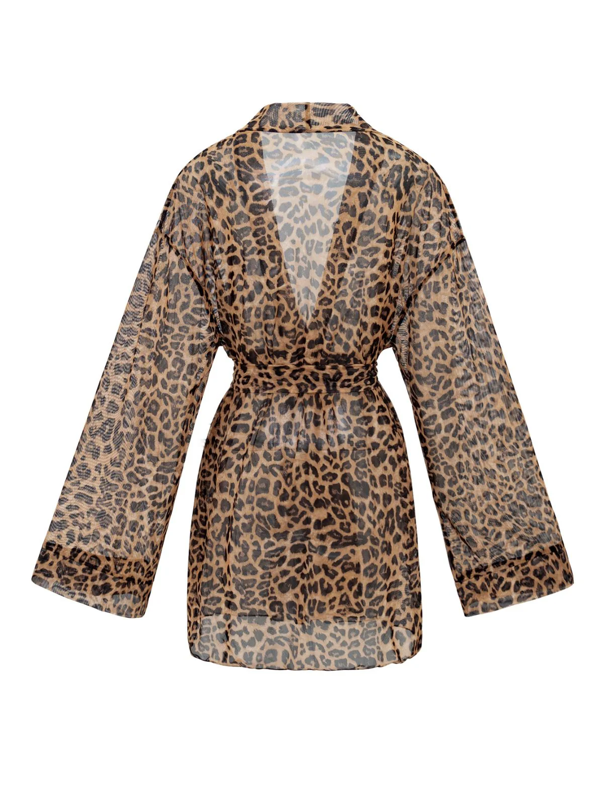 1960s Leopard Beach Lace-Up Cover-Up - Image 2