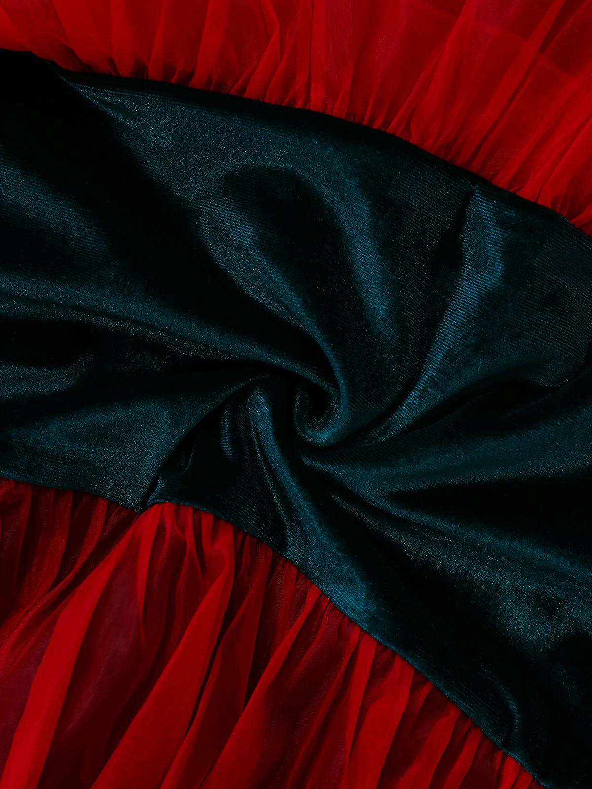 1960s Mesh Bow Christmas Tree Dress - Image 7