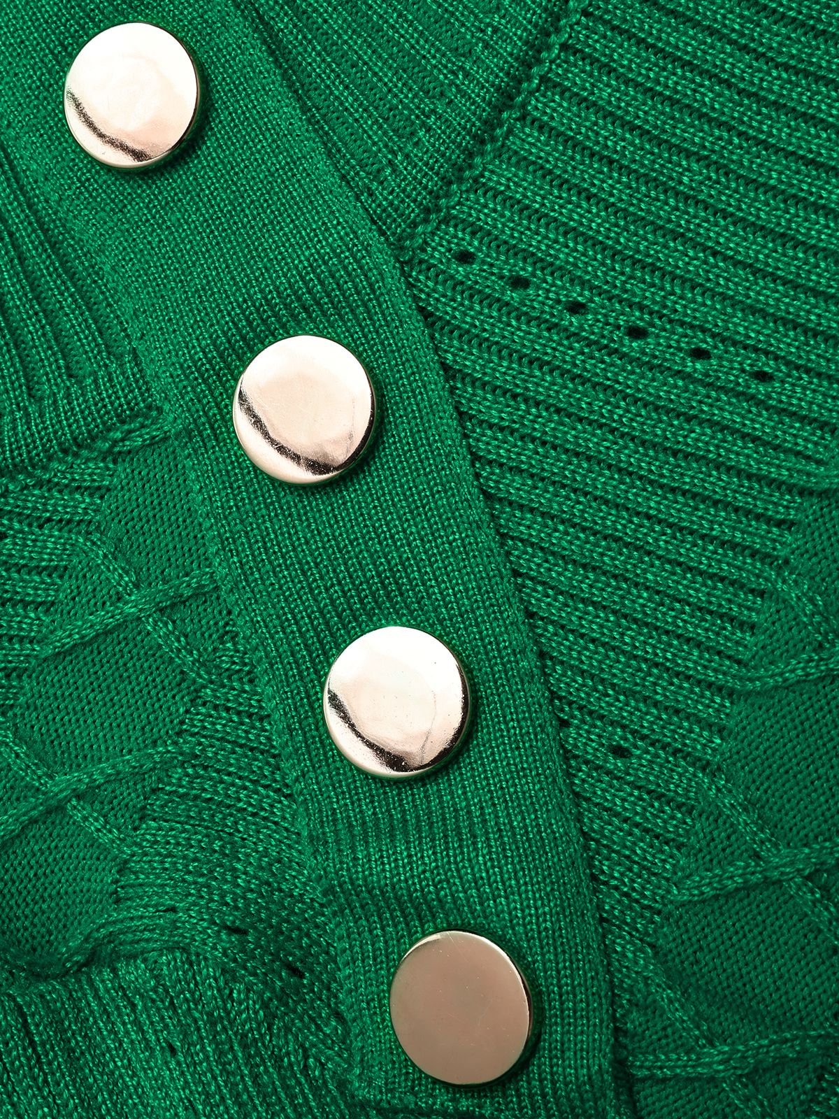 1960s Metal Button Ruffle Sleeve Sweater Dress - Image 11