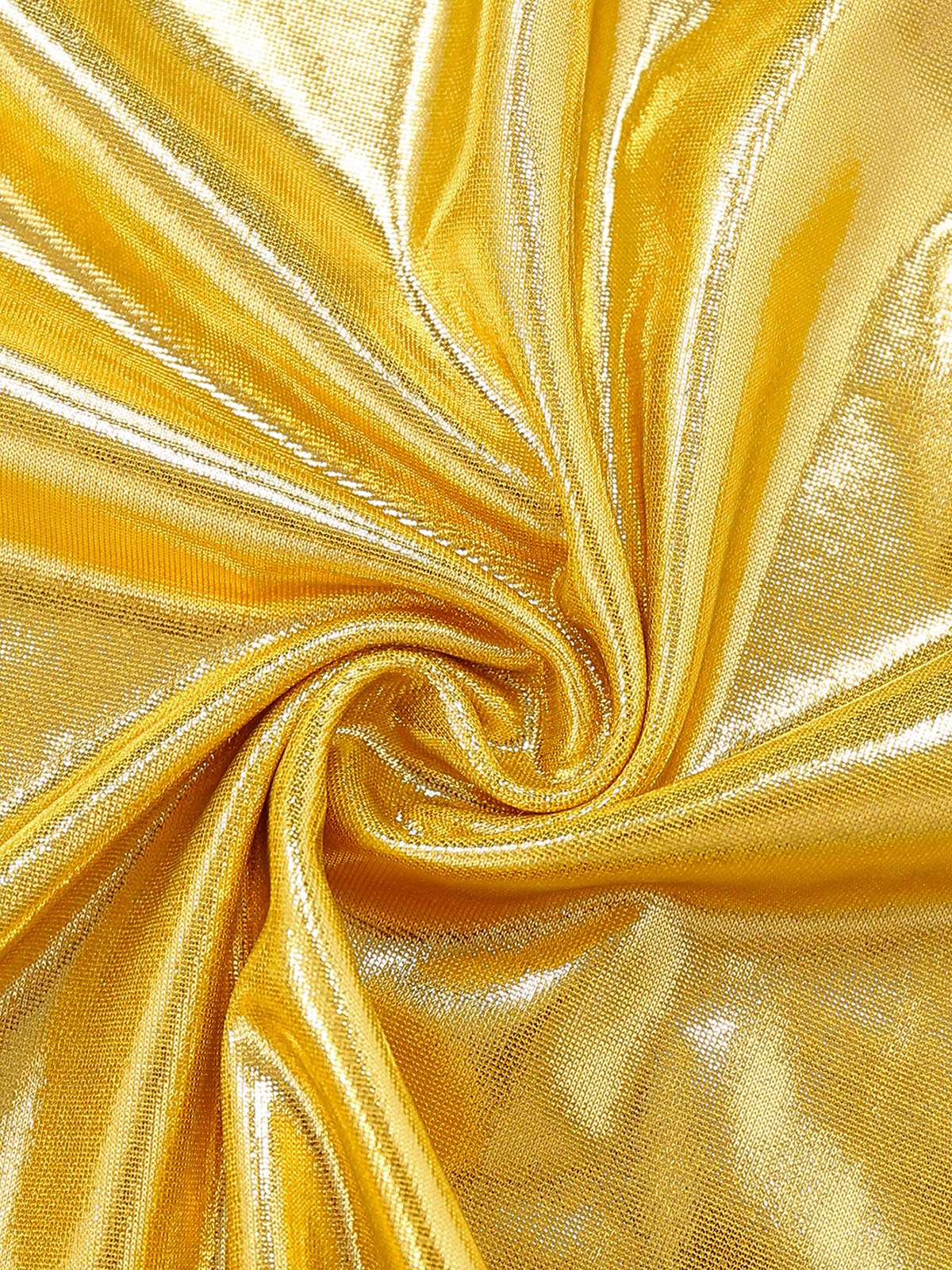 1960s Metallic Halter Keyhole Bodycon Dress - Image 4