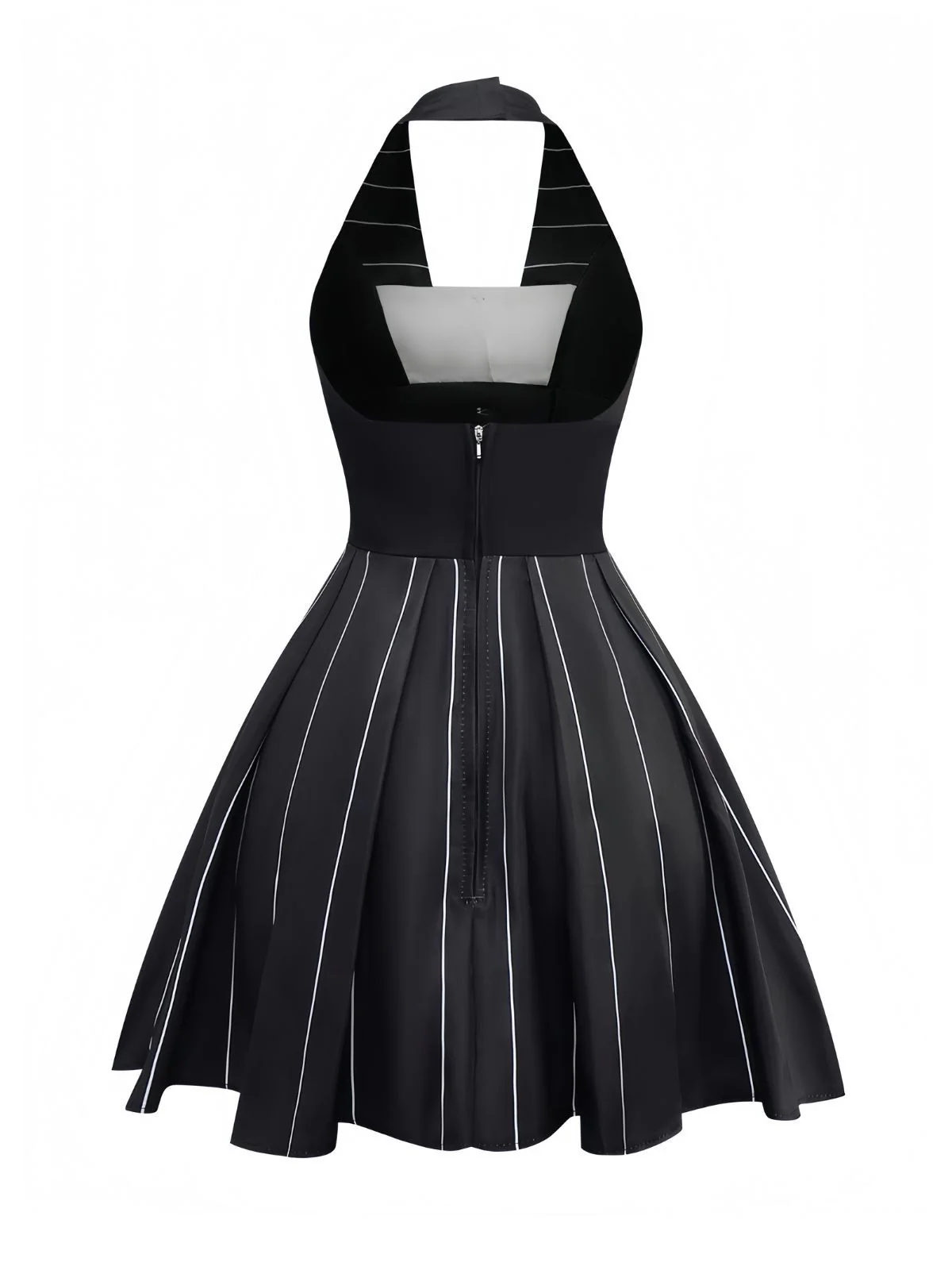 1960s Nightmare Before Christmas Bat Striped Dress - Image 2