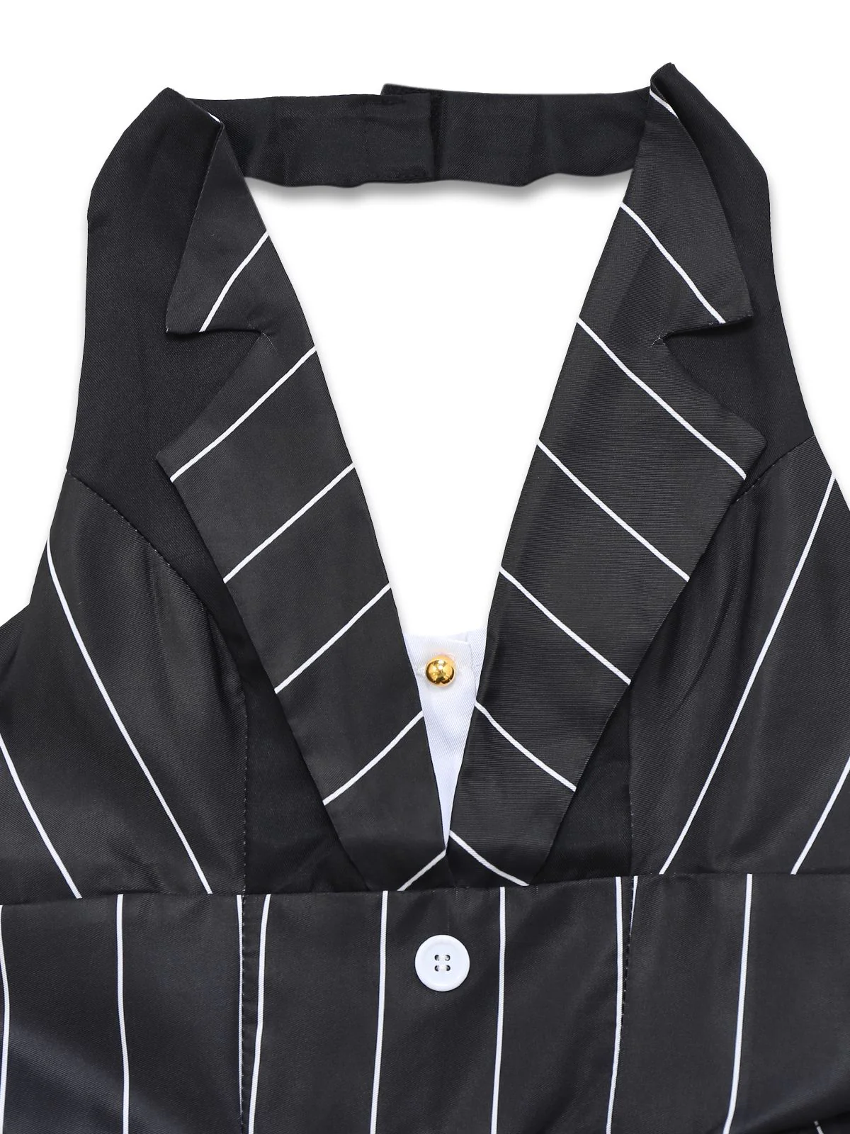 1960s Nightmare Before Christmas Bat Striped Dress - Image 3