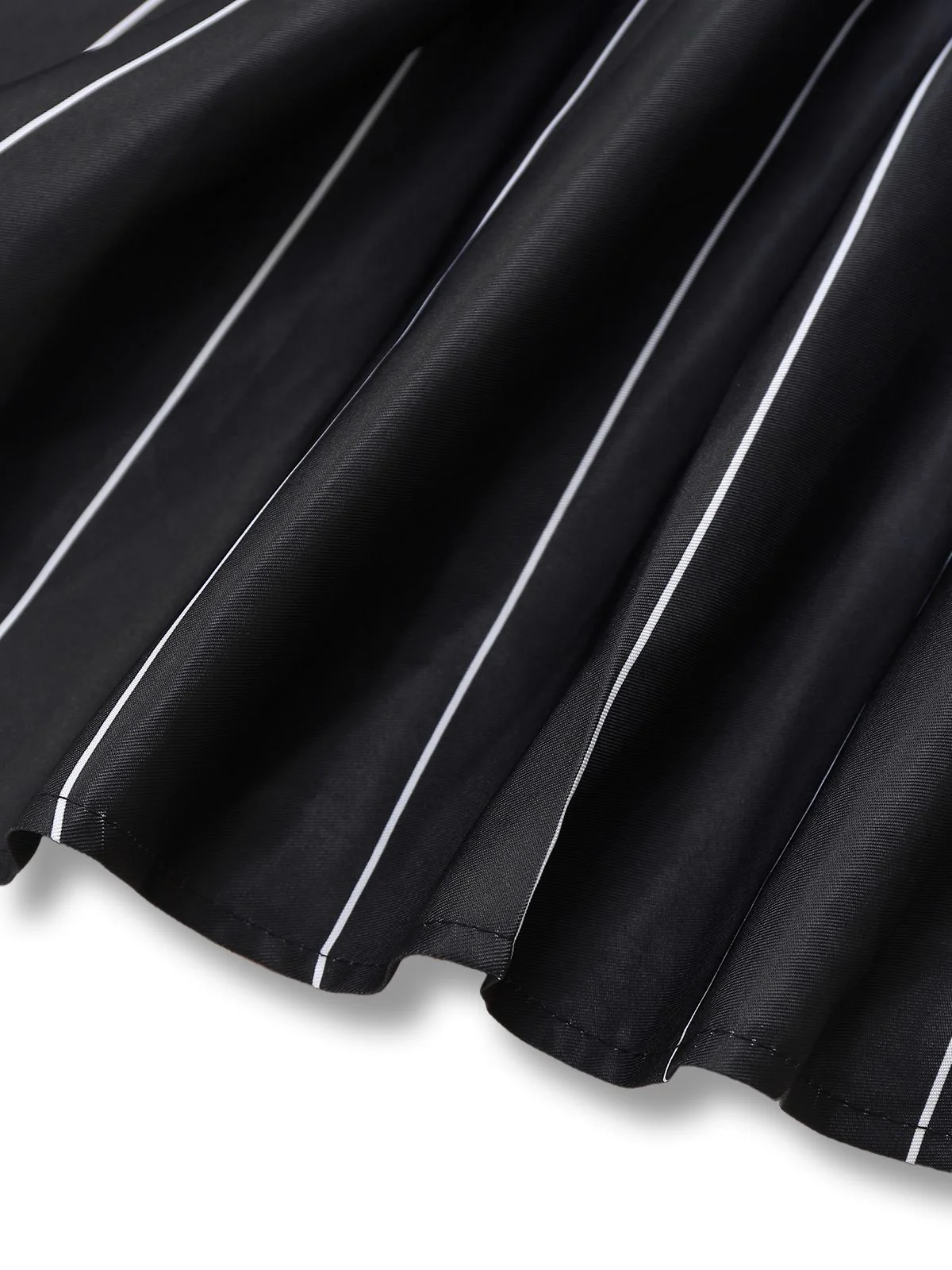 1960s Nightmare Before Christmas Bat Striped Dress - Image 4