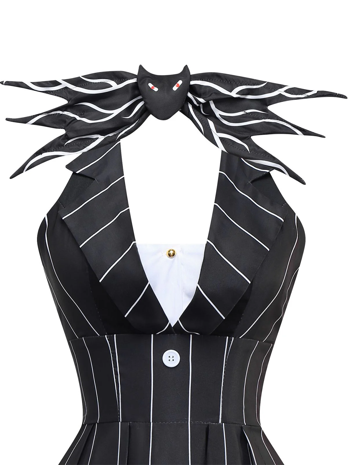 1960s Nightmare Before Christmas Bat Striped Dress - Image 5