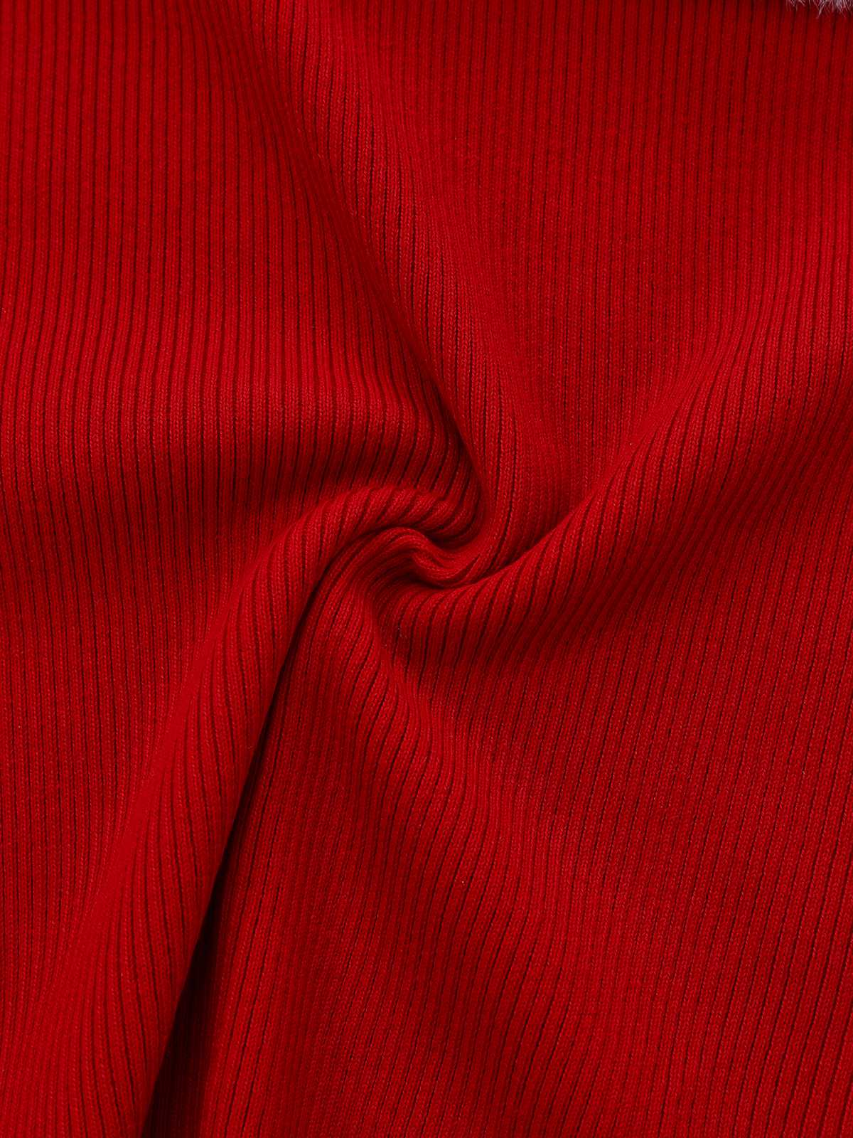 1960s Off-Shoulder Colorblock Bodycon Dress - Image 5