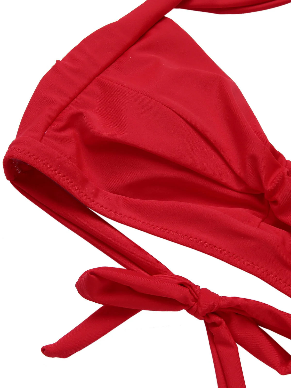 1960s Polka Dot Halter Back Strap Swimsuit - Image 4