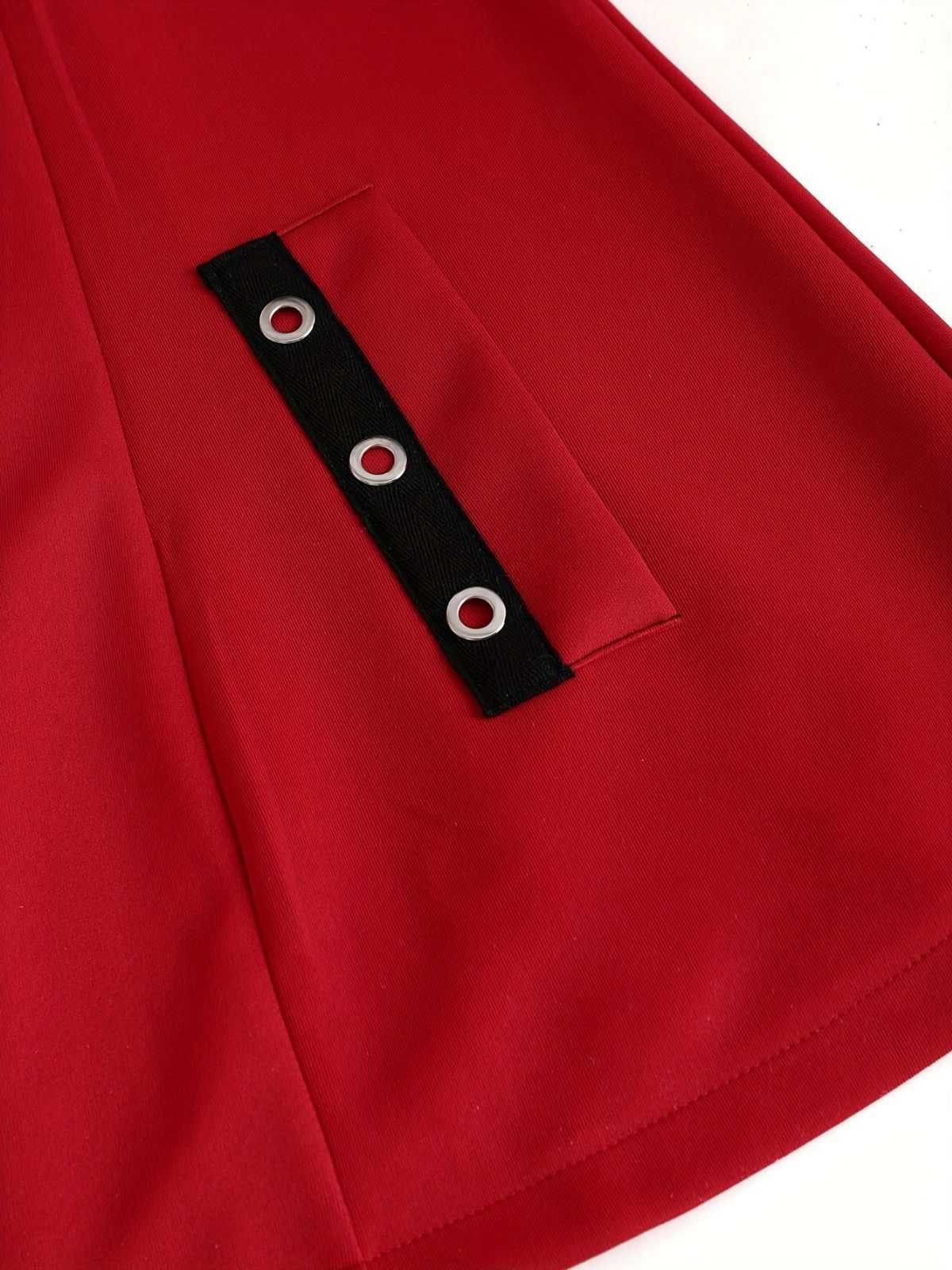 1960s Punk Hooded Zipper Belted Midi Jacket - Image 4
