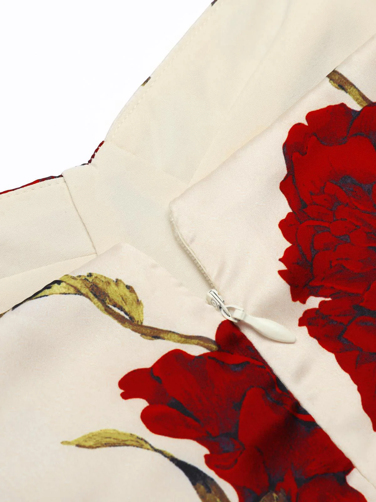 1960s Rose Suspender Pencil Dress - Image 6