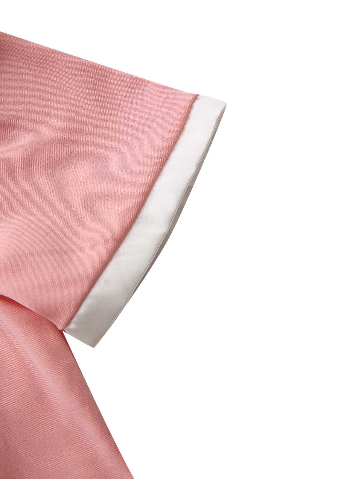 1960s Round Neck Colorblock Bow Bodycon Dress - Image 8
