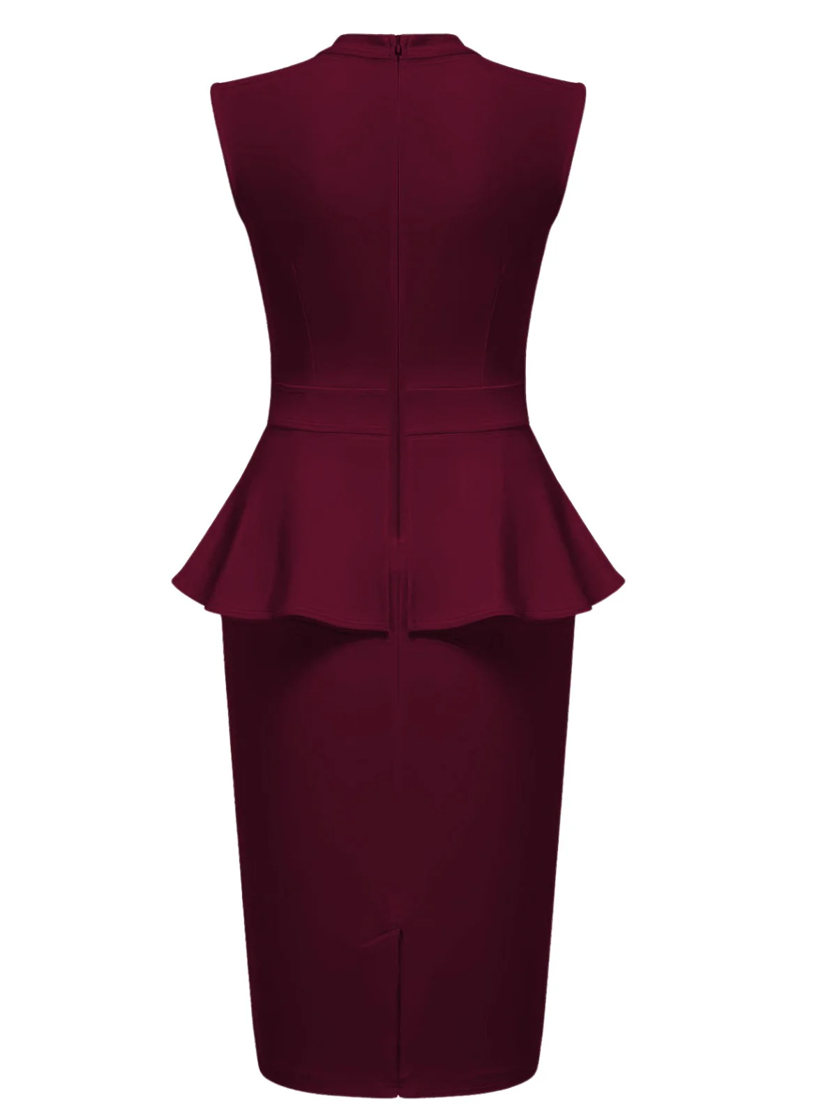 1960s Round Neck Patchwork Wrap Sleeveless Dress - Image 2