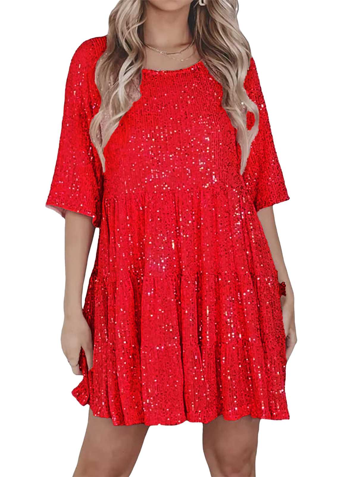 1960s Sequin Tiered Babydoll Dress - Image 15