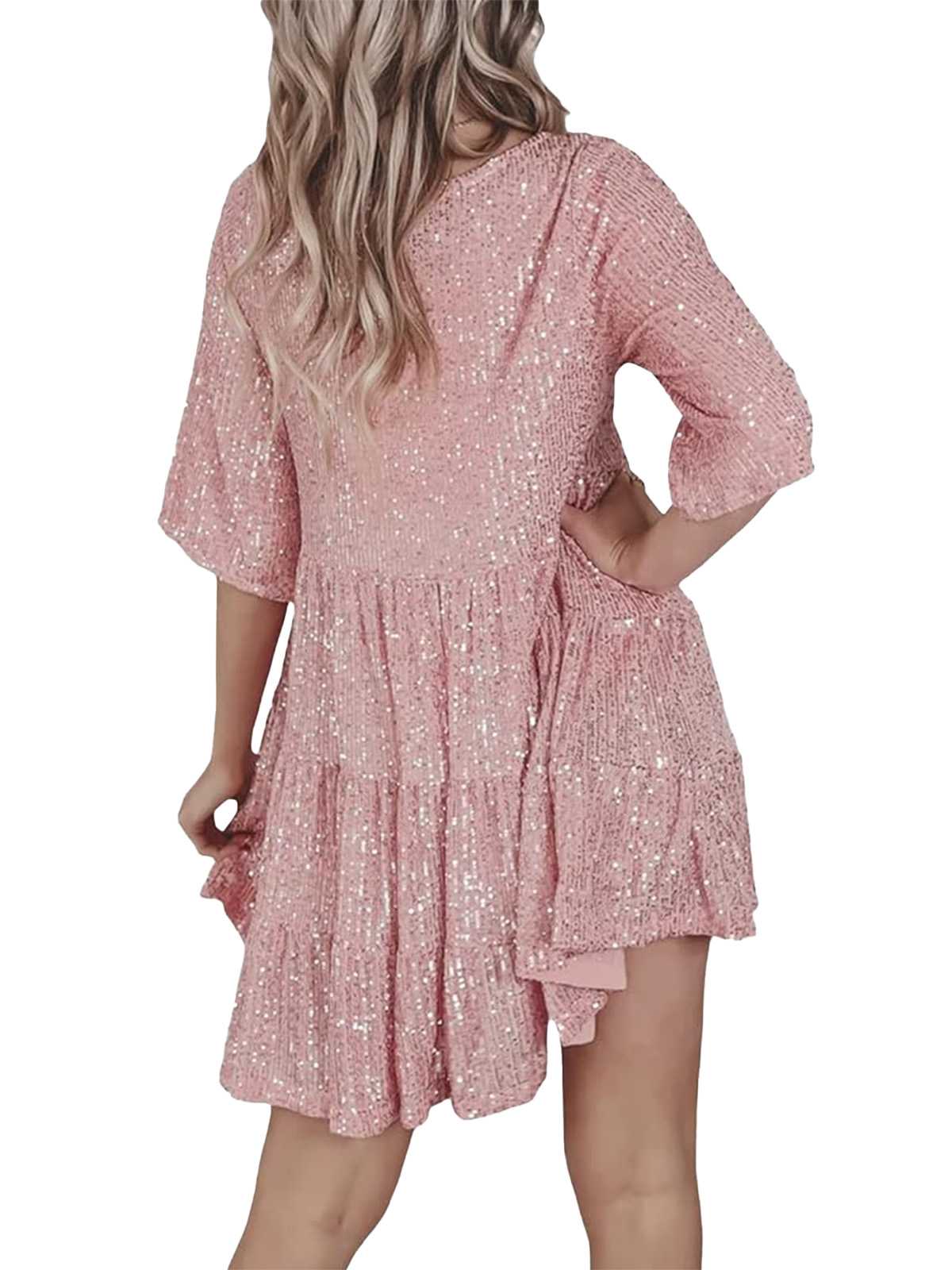 1960s Sequin Tiered Babydoll Dress - Image 9