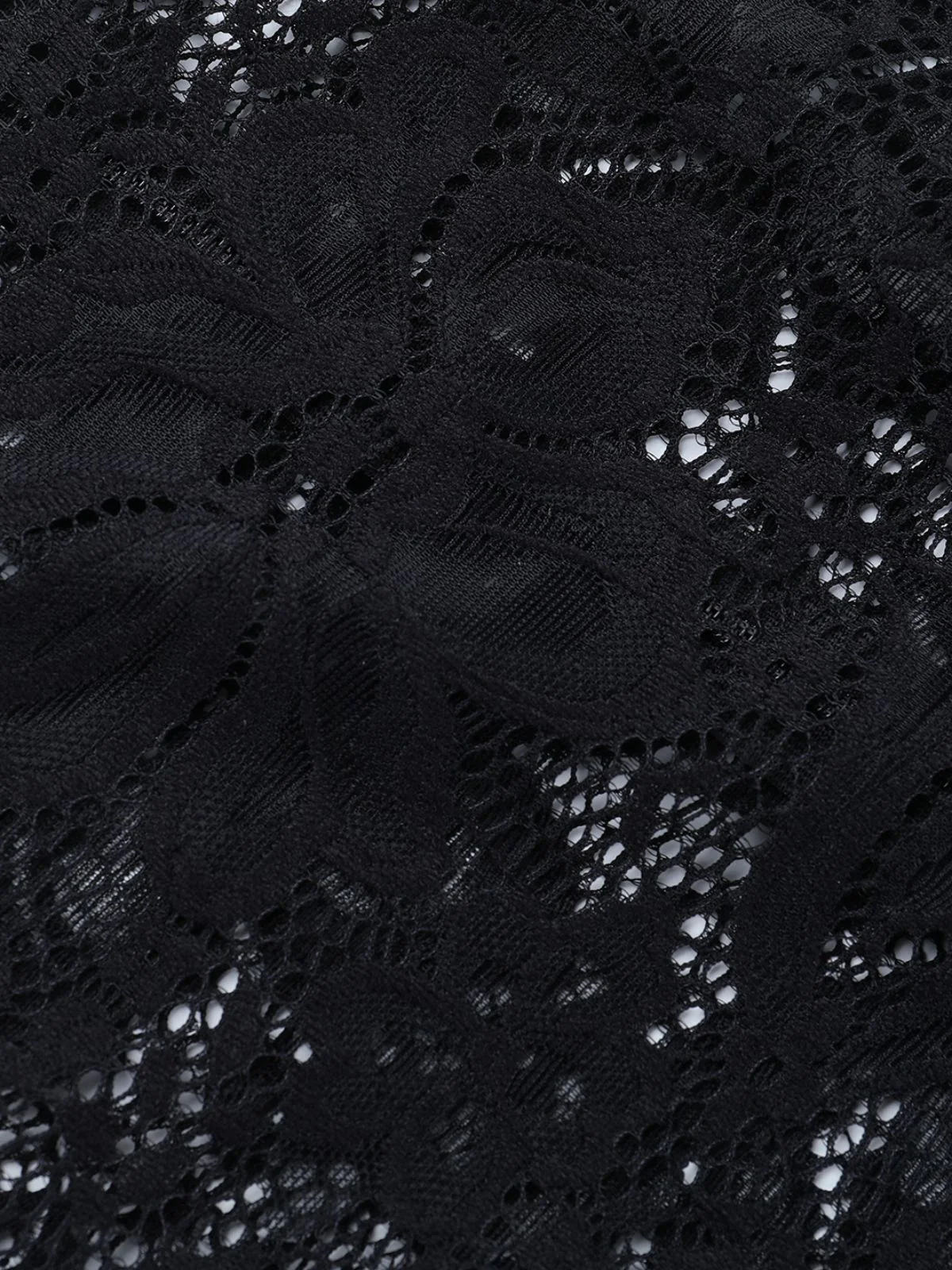 1960s Sheer Lace Bodycon Dress with Draped Skirt - Image 3