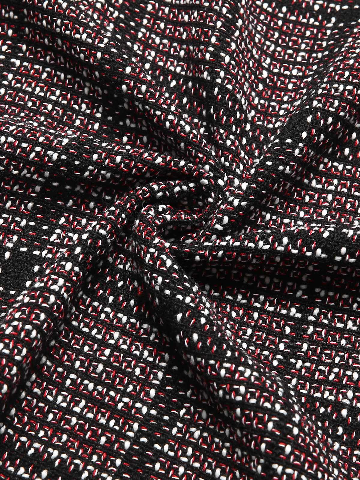 1960s Shirt Collar Lantern Sleeve Plaids Dress - Image 5