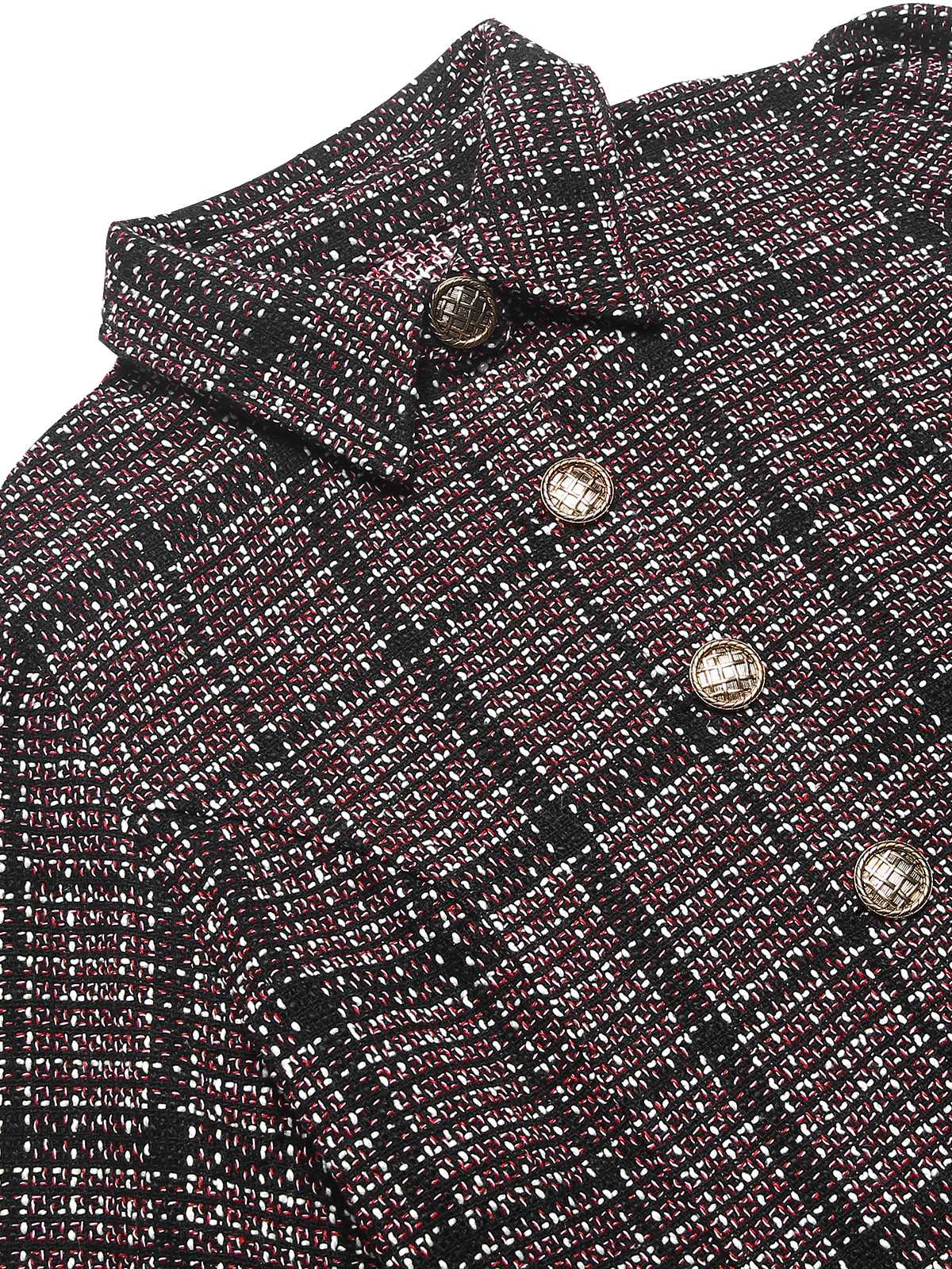 1960s Shirt Collar Lantern Sleeve Plaids Dress - Image 6