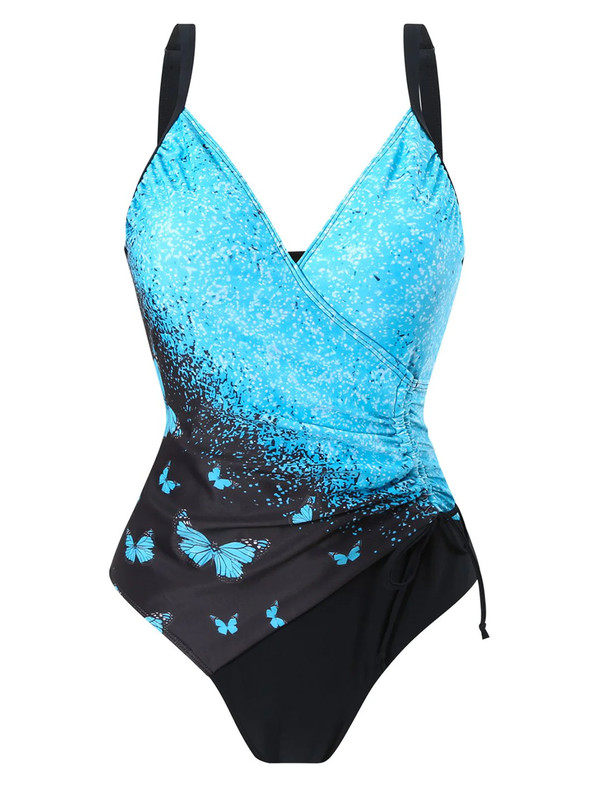 1960s Side-Laced V-Neck One-Piece Swimsuit - Image 5