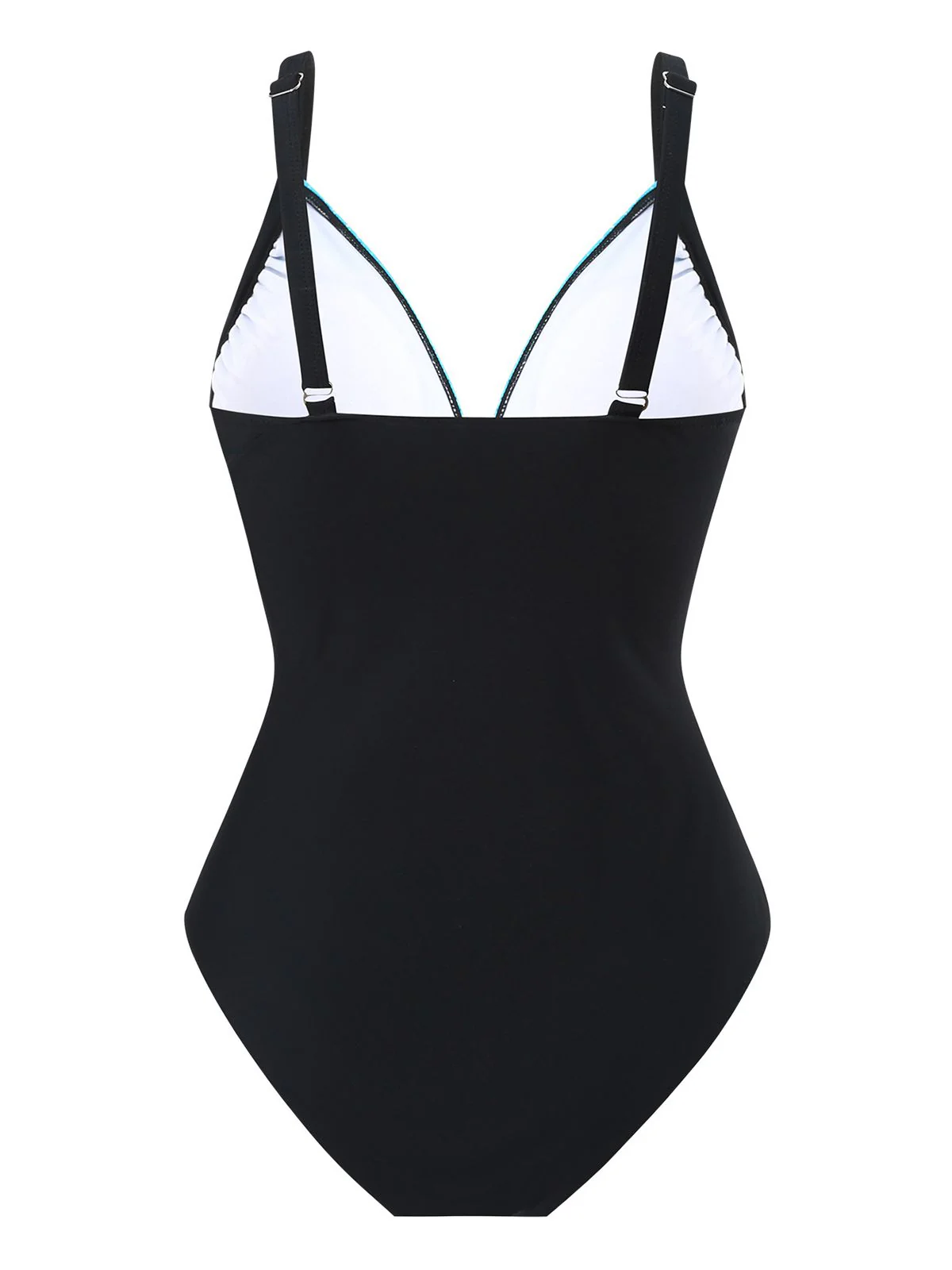 1960s Side-Laced V-Neck One-Piece Swimsuit - Image 6