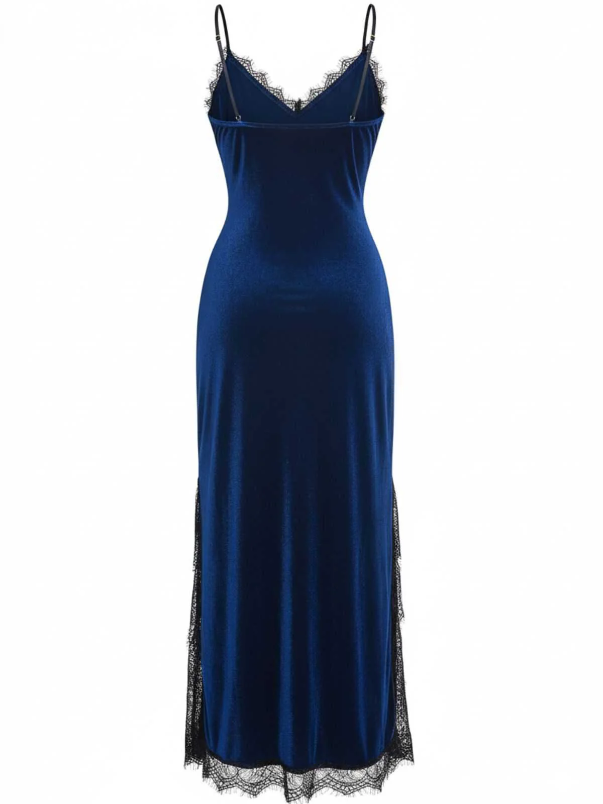 1960s Slip Velvet Lace Nightgown - Image 2