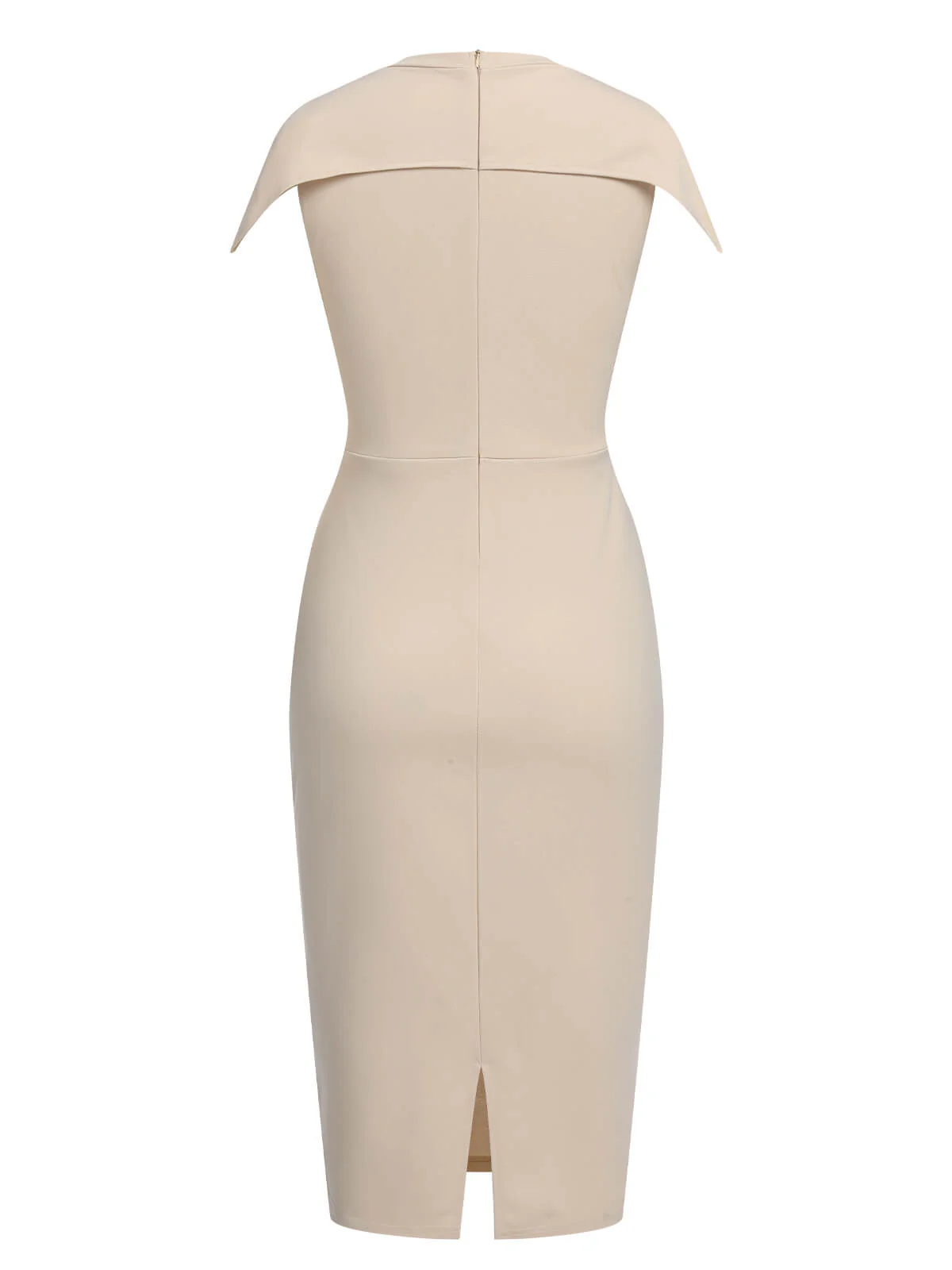 1960s Solid Cap Sleeved Pencil Dress - Image 7
