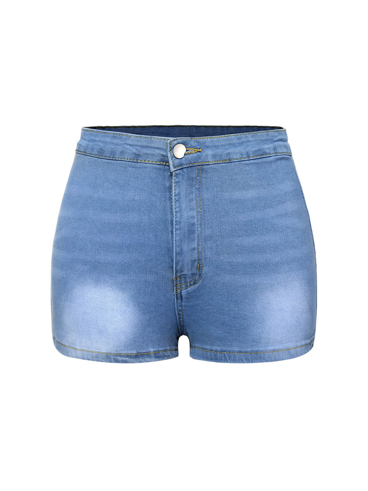 1960s Solid Colored Denim Shorts - Image 5