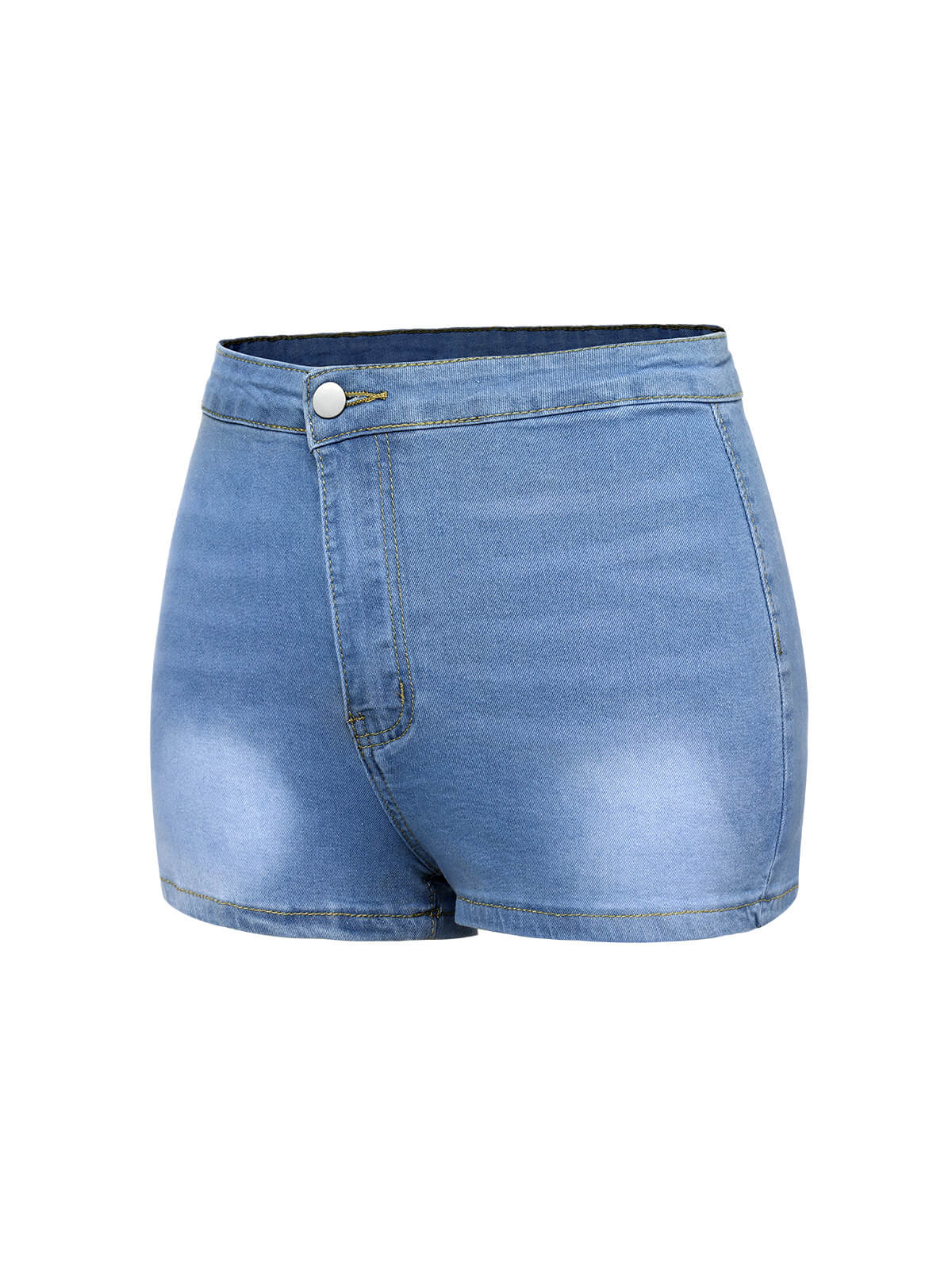 1960s Solid Colored Denim Shorts - Image 6