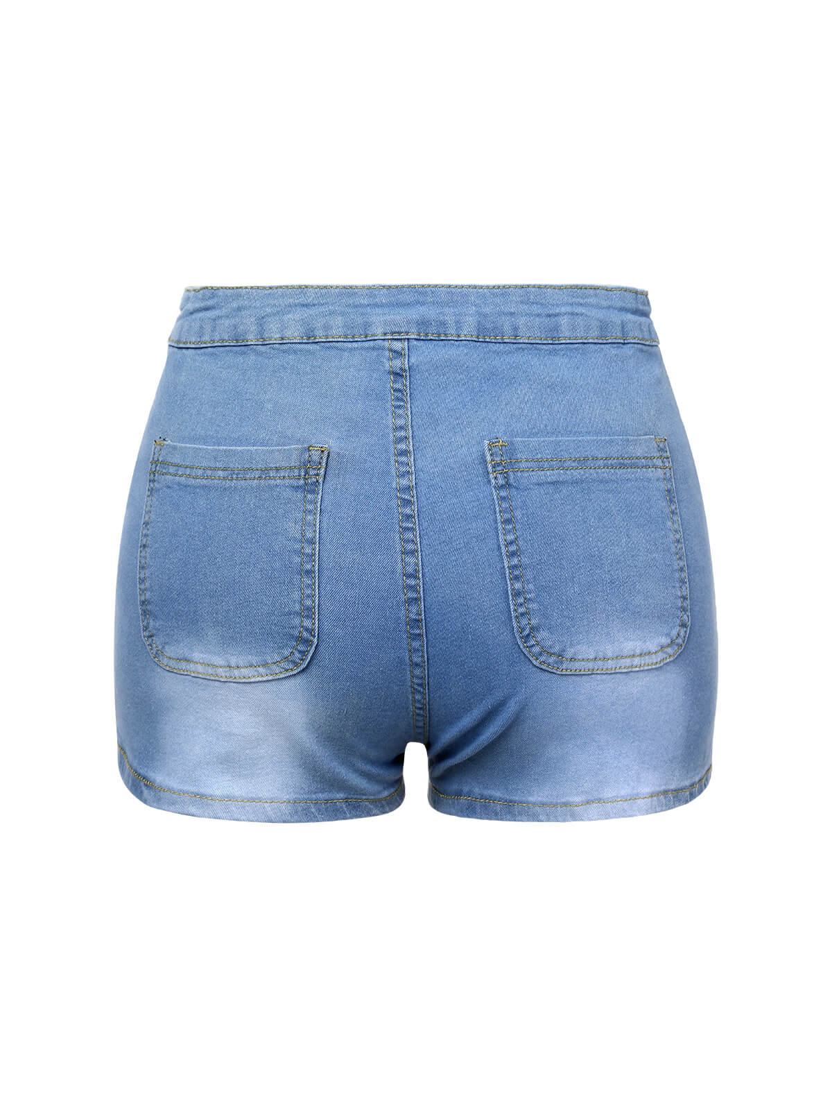 1960s Solid Colored Denim Shorts - Image 7