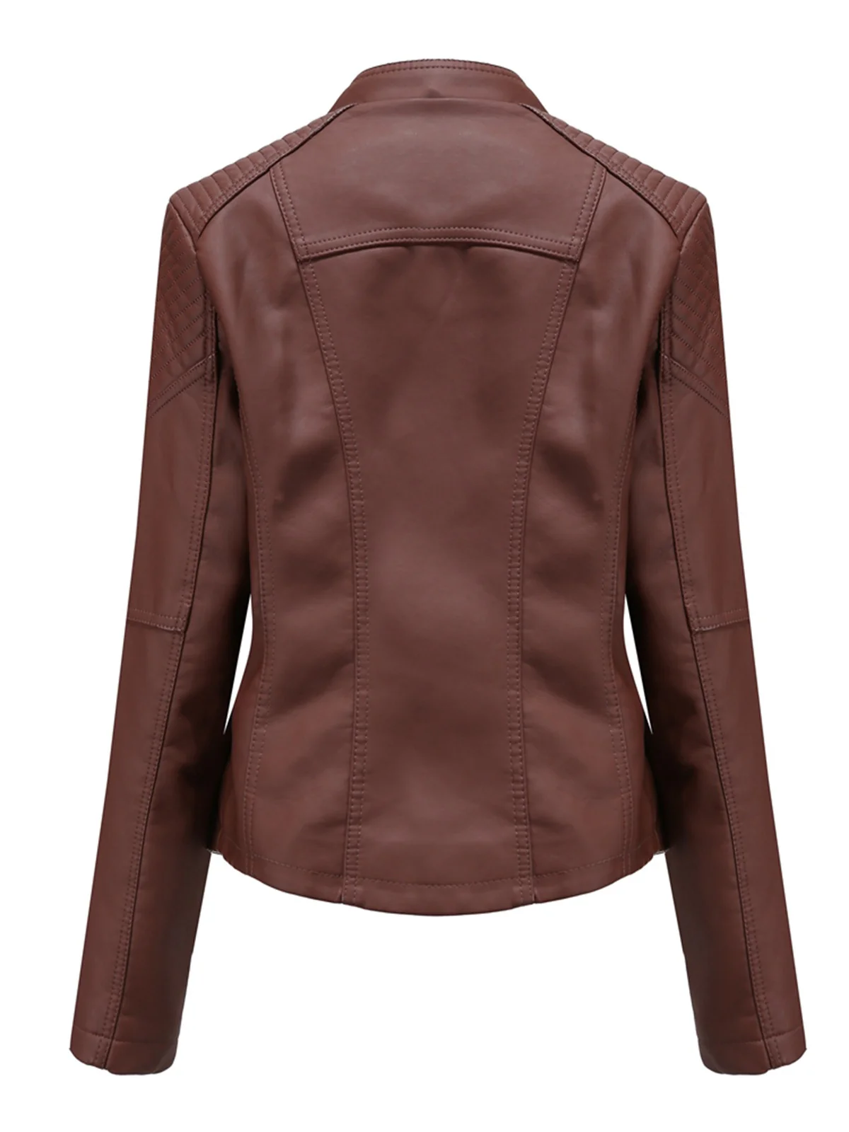 1960s Solid Faux Leather Motorcycle Jacket - Image 10